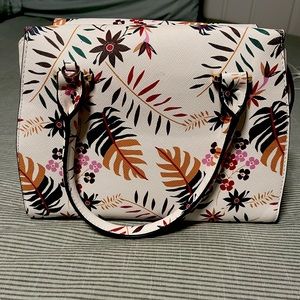 A pretty white floral purse, from target